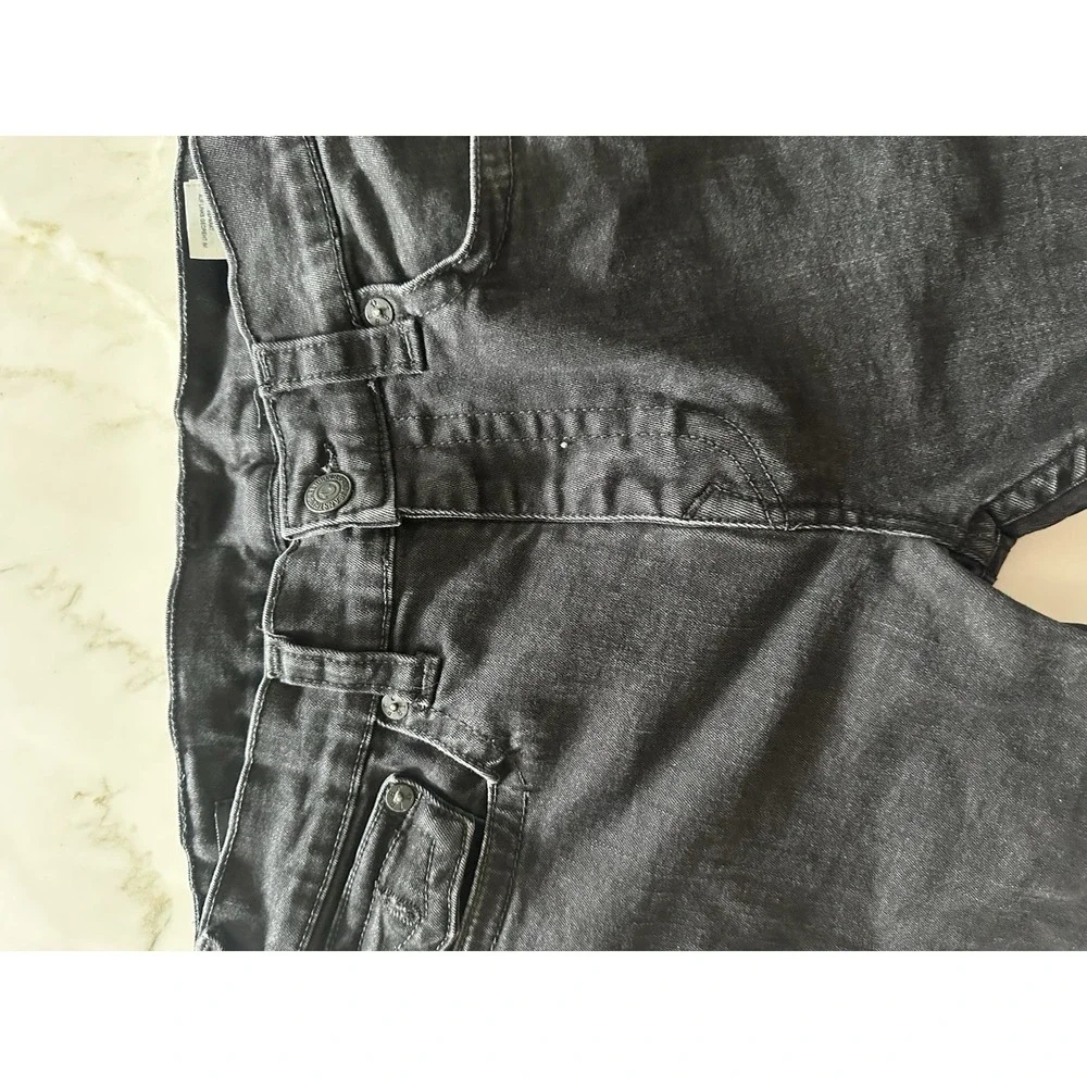 True Religion Ricky Straight Black Wash Jeans Men's Size 34x31
